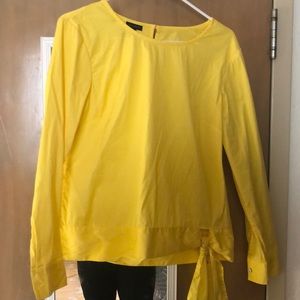 Yellow long-sleeve blouse